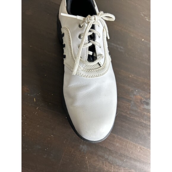 Adidas White Brown Z-Traxion Golf Shoes Oxford Style EVN791003 Men's Size 7.5 - Picture 8 of 11